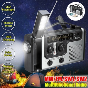AM/FM/天气天气收音机太阳能/发电机供电手电筒 - Product Image 5