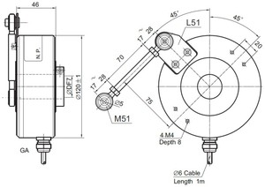 Encoder incrementale 120mm modalità di connessione fotoelettricità radiale lato fuori IP65 - Product Image 3