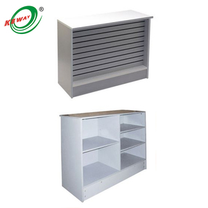 零售店店MDF三聚氰胺板条墙板板店桌现金包装柜台收银台 - Product Image 5