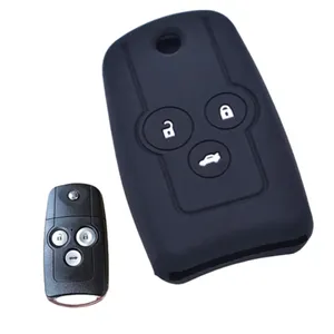 2 düğmeler Flip araba uzaktan anahtar kabuk Fob Fit Honda Acura Civic Accord caz CRV HRV için anahtar kılıfı tutucu koruma - Product Image 5