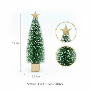 Sanwei Tuyết Mini Cây Giáng Sinh Đồ Trang Trí Mùa Đông Bàn Nhỏ Long Lanh Xmas Cây Với Gỗ Cơ Sở Cho Trang Trí Nội Thất - Product Image 2