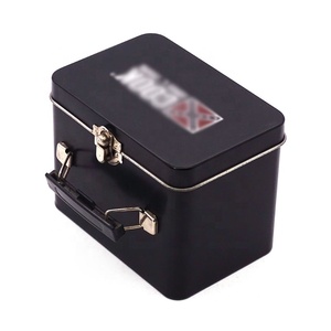 Kilit ve menteşe ile dikdörtgen taşıma çantası izle Metal gıda şeker teneke kutu konteyner paslanmaz çelik şeker durumda boya işlemi - Product Image 1