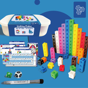 100Pcs 10色Multilink链接计数立方体按扣块教学数学操作儿童早教玩具 - Product Image 6