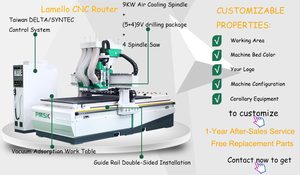 Máquina enrutadora Cnc de carga y descarga automática 1325 para fabricación de puertas de armarios de madera máquina anidadora Cnc - Product Image 5