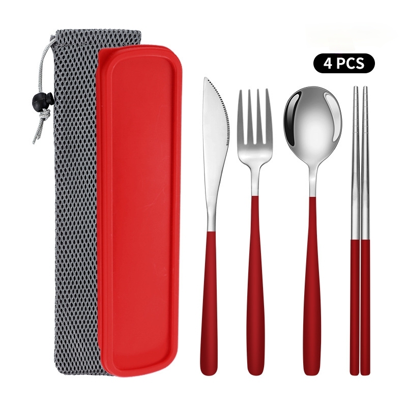 Rouge et argent 4pcs - En boîte