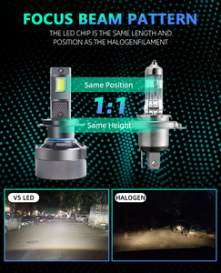 30000LM ไฟหน้า LED V5แปลงเป็น6000K-3000K พร้อมกล่องควบคุมดิจิตอล H11/H7/9005/9006 - Product Image 3
