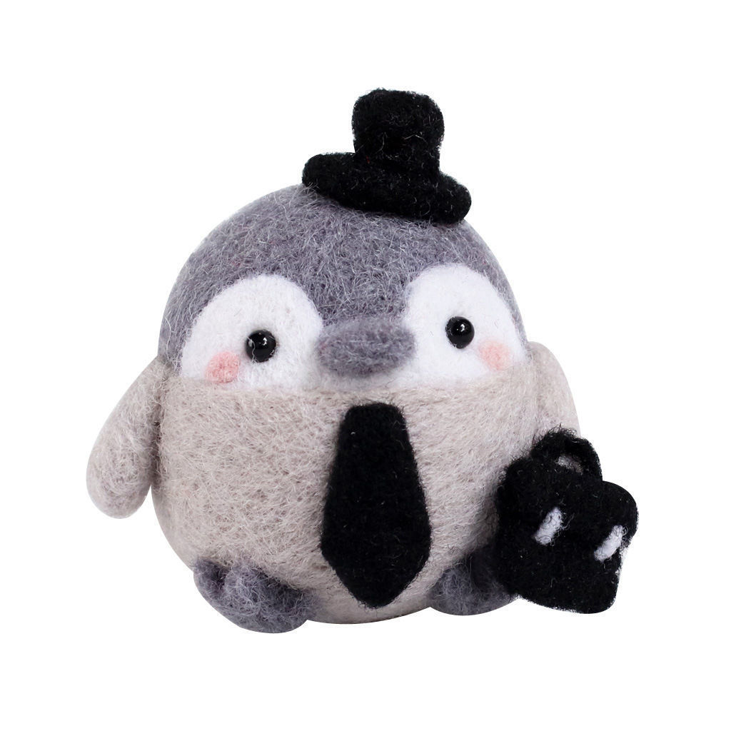 Porte-clés employé de bureau petit pingouin