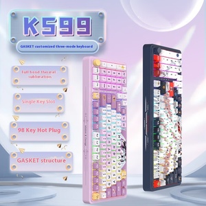 Redragon KS99 Three-Mode (Wired/Wireless/BT) Customized Full-Key Hot-Plug Gasket <strong>Structure</strong> Mechanical <strong>Keyboard</strong> Laptop - Product Image 2