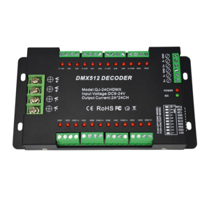 24 kanal RGB DMX512 LED Decoder mit Anzeige licht control single oder RGB lampen für adversting modul
