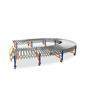 Adjustable Height Portable Retractable Truck <strong>Loading</strong> and <strong>Unloading</strong> Poly-v Belt Driven Roller Conveyor - Product Image 5