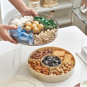 Choice Fun Contenedor apilable para aperitivos con divisores Cocina Sala de estar Bandeja de frutas secas Caja de dulces con asa Tapa Almacenamiento de alimentos - Product Image 3