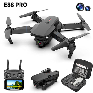 便携式小型可折叠初学者廉价E88 Pro RC FPV远程迷你专业无人机，带4k摄像头和全球定位系统无人机4K