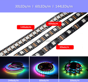 Fabrika fiyat DC5V WS2812B, WS2813, SK6812 5050 SMD 60/144 LEDs/m IP67 ayrı ayrı adreslenebilir RGB dijital LED ışık şeridi - Product Image 4