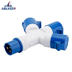 多功能适配器连接器一输入三输出16A 220-250V y型组合工业插头插座连接器 - Product Image 4