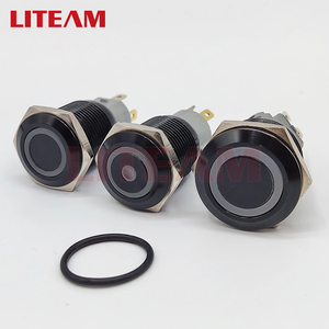 Tam renkli RGB adresli WS2812B Led ile tam renkli LED halka Metal basmalı anahtar ile 19mm Metal basmalı anahtar - Product Image 1