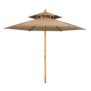 2层2x3M高端天井伞，带双层通风进口木杆合金铝板200克织物天篷 - Product Image 2
