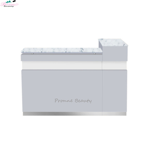 定制轻型豪华大理石台面美甲沙龙接待桌前台柜台 - Product Image 1