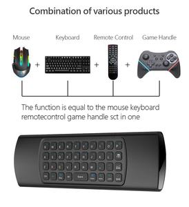 MX3 Backlit Air Mouse Smart Voice Remote <strong>Control</strong> 2.4G RF Wireless With Keyboard for H96 MAX Smart Home Android TV Box Controller