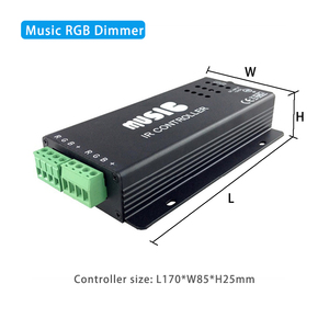 KTV светодиодный музыкальный контроллер DC 12V 24V 12A 2 Way RGB Colour PWM сигнал Диммер встроенный регулируемый Аудио Микрофон добавить ИК 24 клавиши пульт дистанционного управления - Product Image 4