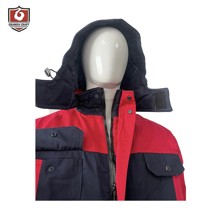 Black Long Sleeve Workwear Garments  Safety Winter Jacket 5