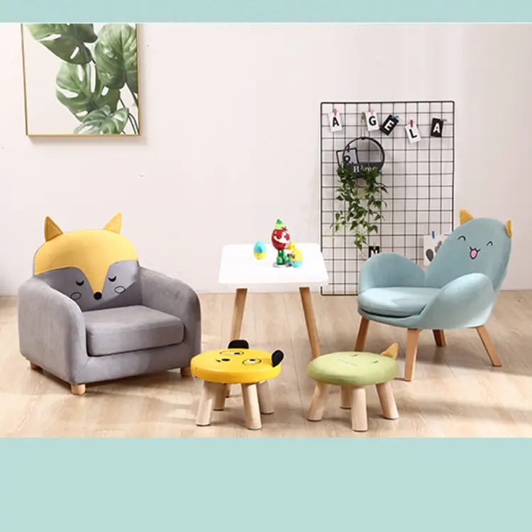 Assento Do Sofá de Design Muitas Cores Cadeira Do Sofá Macio Crianças Crianças Bonito Mini Animais Dos Desenhos Animados Sofá Moderna Sala de estar Móveis Para Casa madeira
