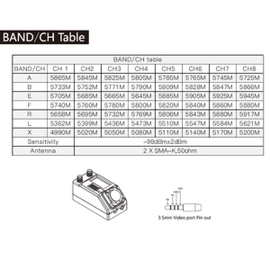 适用于SKYZONE SteadyView X 5.8 Ghz IPS屏幕接收器模块穿梭轮控制高灵敏度接收器FPV无人机 - Product Image 3