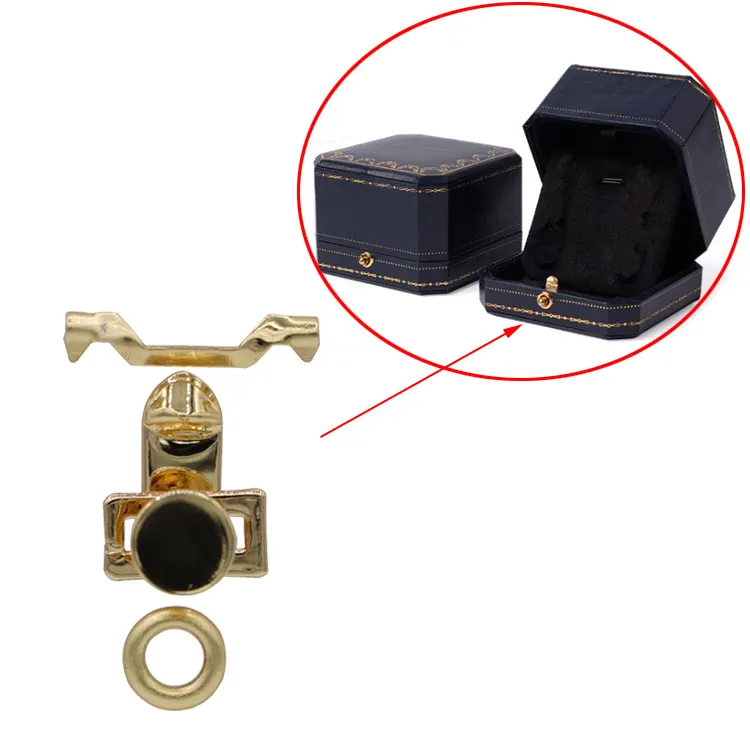Antieke Led Sieraden Box Ring Dozen Sieraden Verpakking Stash Case Kleine Drukknop Lock