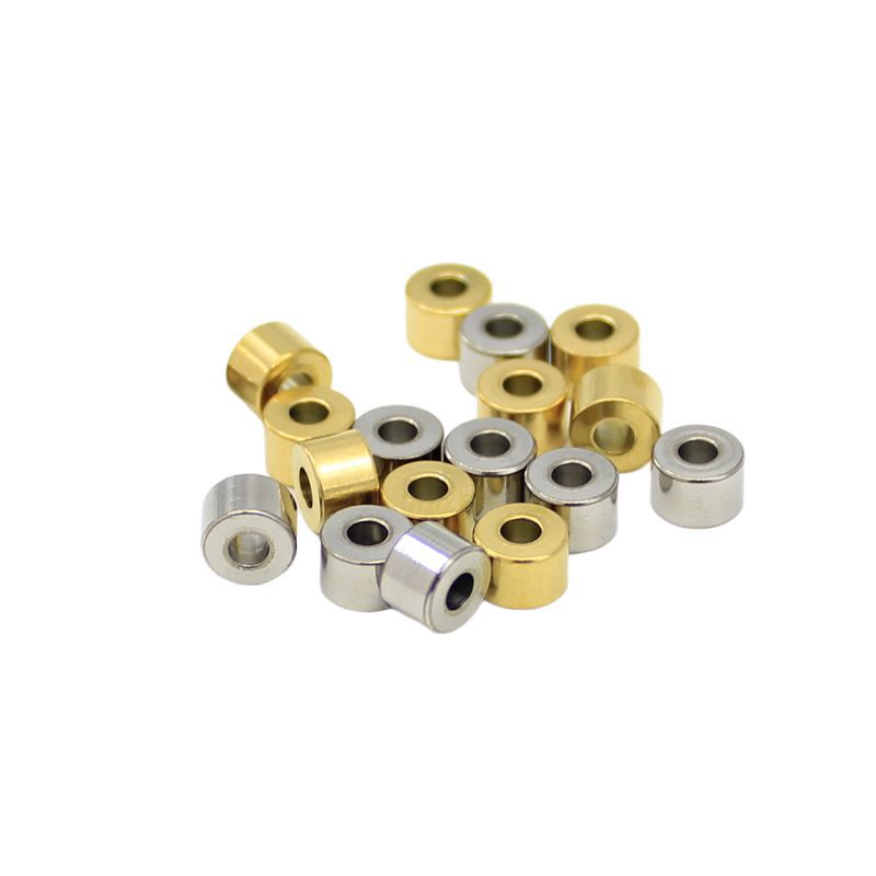 Couleur acier, diamètre extérieur 2, hauteur 2, diamètre intérieur 1 mm