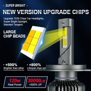 Çift renk k68 sarı led flaş ile araba farı 6000k 3000k led sis işık h11 led far h4 led akıllı uzaktan kumanda - Product Image 5