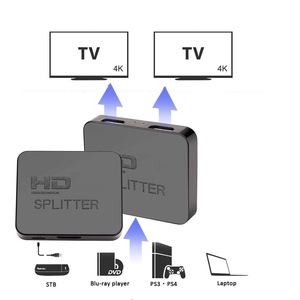 1x2 4K Splitter Video Switch 1 en 2 Out Video Distribuidor Amplificador Pantalla dual para PC Monitor Proyector Laptop
