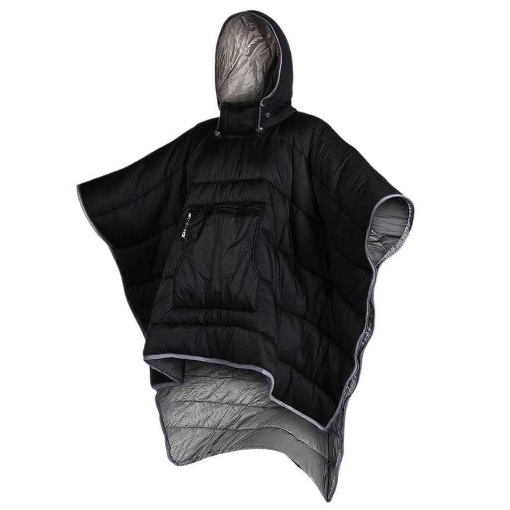 Cloak-style sleeping bag-black