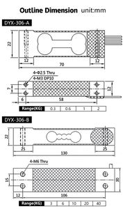 DYX-306D 60KG 100KG 200KG Shear Beam <strong>Platform</strong> Scale <strong>Load</strong> Cells for Main Laying Axle <strong>Load</strong> Gauge in Highway Weighing - Product Image 3
