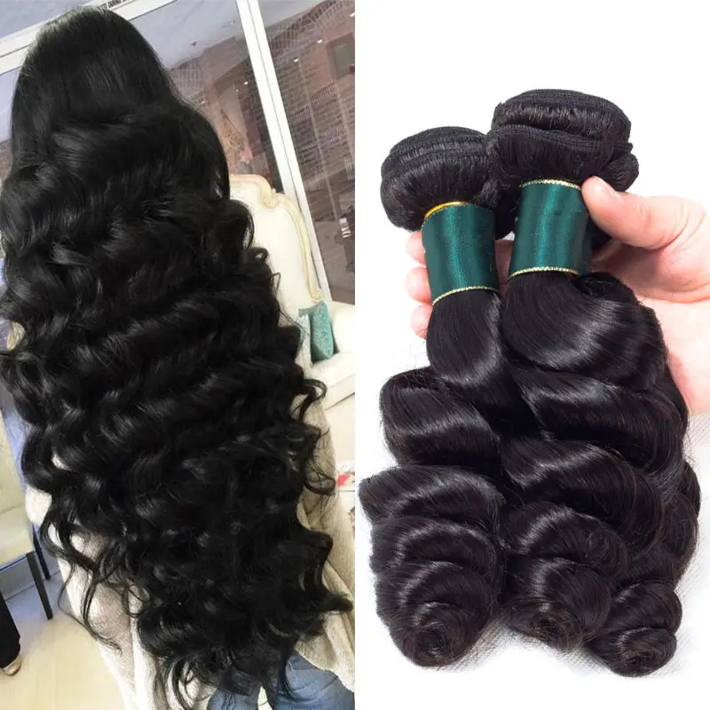 Extension de cheveux brésiliens naturels Remy — ali queen, cheveux vierges, Loose Wave, Grade 10A, avec Lace Closure et Frontal, vente en gros