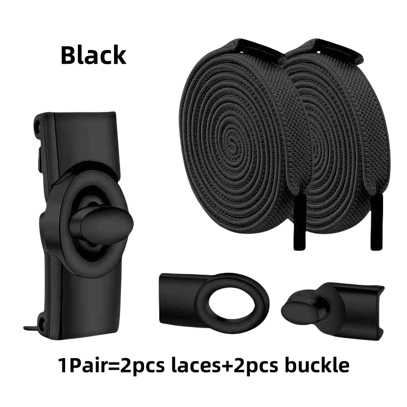 Black laces with black buckle