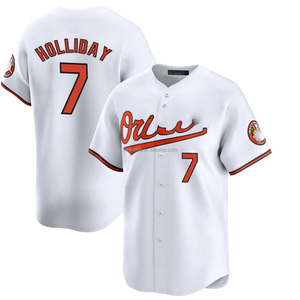 2025メンズBaltimore Home Limitedジャージー野球シャツカスタムウェアステッチ刺繍入り制服ロゴホワイト