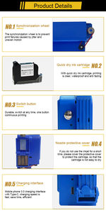 AIX 12,7mm TIJ Handheld Verfalls datum Bar QR-Code Chargen nummer drucken Mini-Tinten strahl drucker auf flacher Oberfläche - Product Image 6