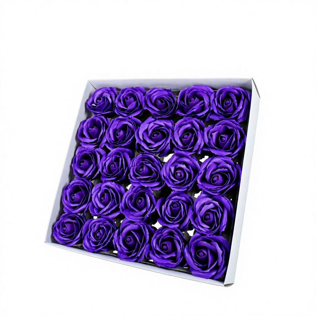 Five-layer rose head-deep purple