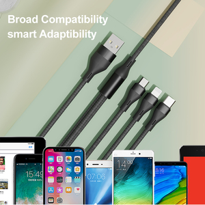 2025 trend ürünleri 3 In 1 USB kablosu tip-c mikro USB cep telefonu için cep telefon şarj kablosu 2.4A USB veri kablosu
