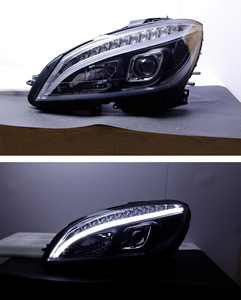 Adatto per 07-11 Mercedes-Benz classe C W204 gruppo faro faro da viaggio modificato luce di marcia diurna lampada Xenon - Product Image 6