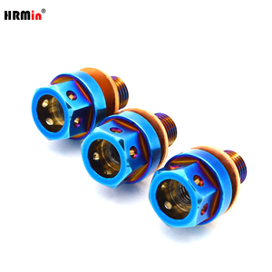HRMin Light and High <strong>Strength</strong> Gr.5 Titanium Alloy Ti-6Al-4V Auto Engine Oil Drain Plug M18*1.5mm Screw with Magnet - Product Image 6