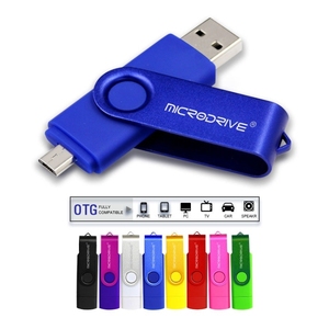 工厂价格便宜的微驱动器8GB USB 2.0手机和电脑两用旋转OTG金属u盘8色 - Product Image 5