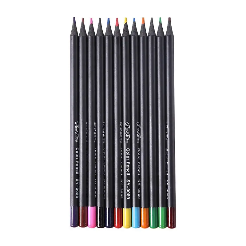 도매 다시 학교 저렴한 가격 사용자 정의 나무 선물 검은 연필 7 인치 리드 육각 라운드 삼각형 연필 지우개