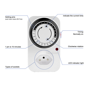 24-Stunden-Kleinmechanischer automatischer Timer-Schalter 220 V Mini 30-Minutte Countdown mechanischer Stecker-Timer - Product Image 2
