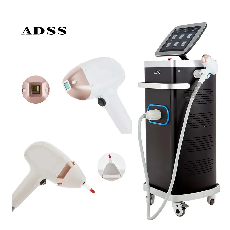 ADSS Pro indolore 808nm Laser a diodi alessandrite permanente depilazione salone bellezza laser a diodi macchina per la depilazione