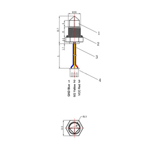 FS-IR1901D sensore di livello a punto singolo allarme digitale interruttore di controllo a infrarossi automatico fuori sonda di rilevamento del carburante ad acqua