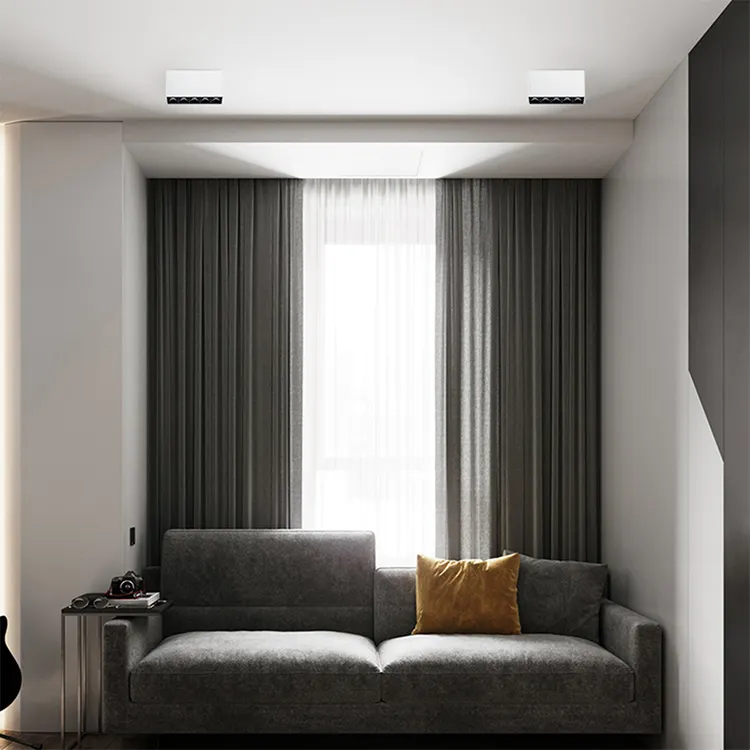 XRZLux plafoniera lineare Multi-luce da fondo montato su superficie 15W LED faretto rettangolare in alluminio per soggiorno