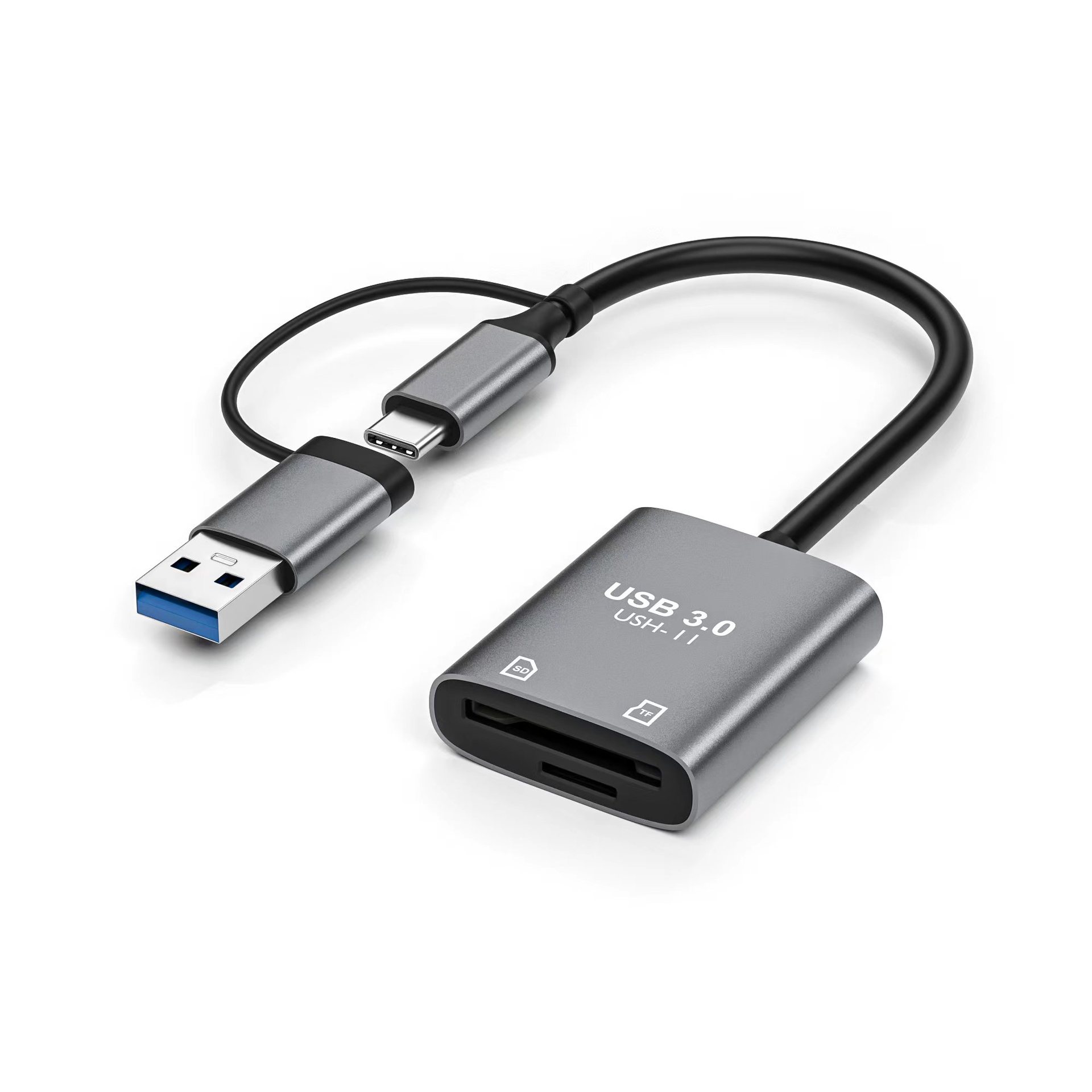 Lector de tarjetas SD/TF 2 en 1 de doble cabezal tipo C/USB 40