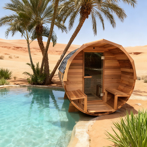 Sauna a Botte per Esterni in Legno di Cedro Massiccio Moderno, Portatile, Elettrica, a Infrarossi Lontani, per 4 Persone, con Controllo Vocale e App Mobile - Product Image 5