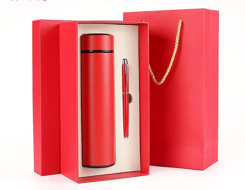 Red with Thermos mug
