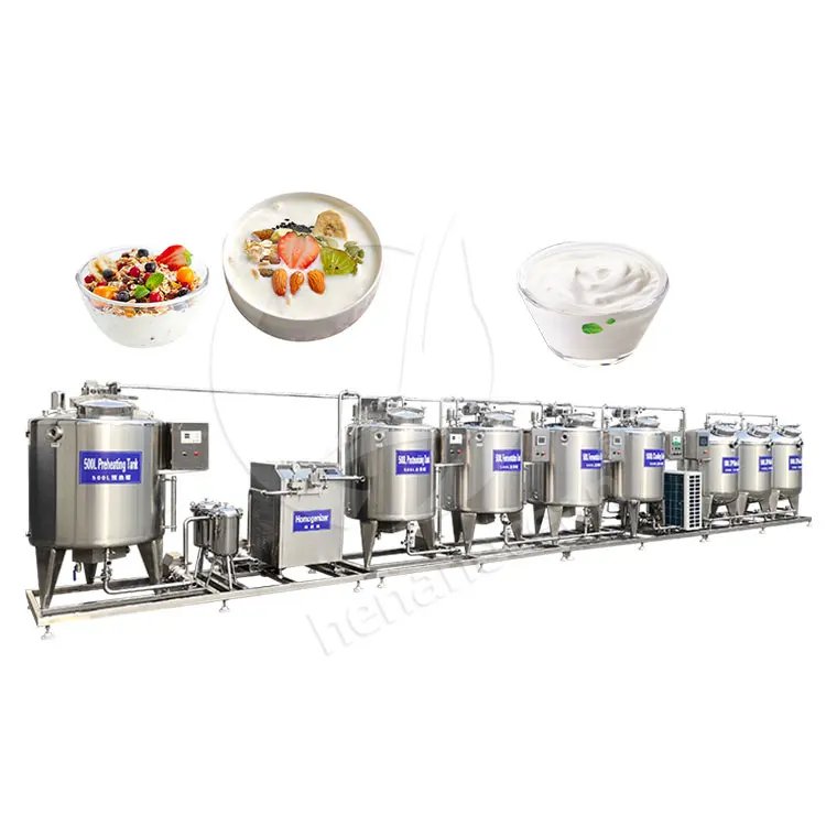 Línea de producción de yogurt eléctrico, máquina para hacer yogurt de grado alimenticio, 100L, 200L, 300L, 500L